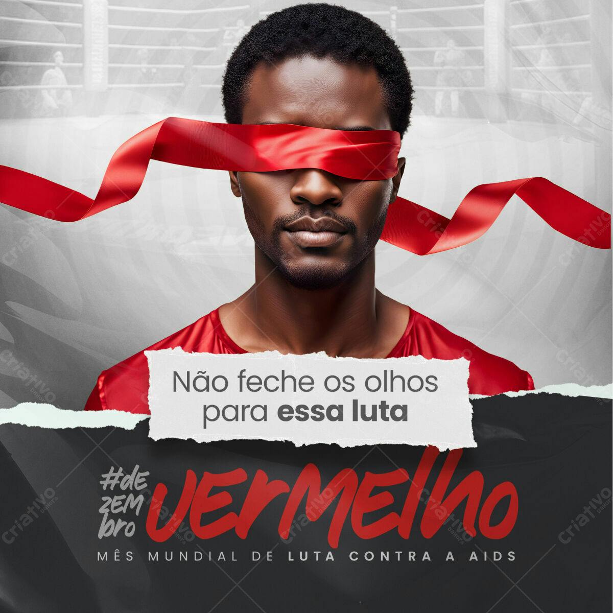 Flyer para o Dia Mundial de Luta Contra a AIDS PSD Editável