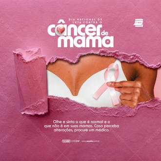 Feed dia nacional de luta contra o câncer de mama olhe e sinta