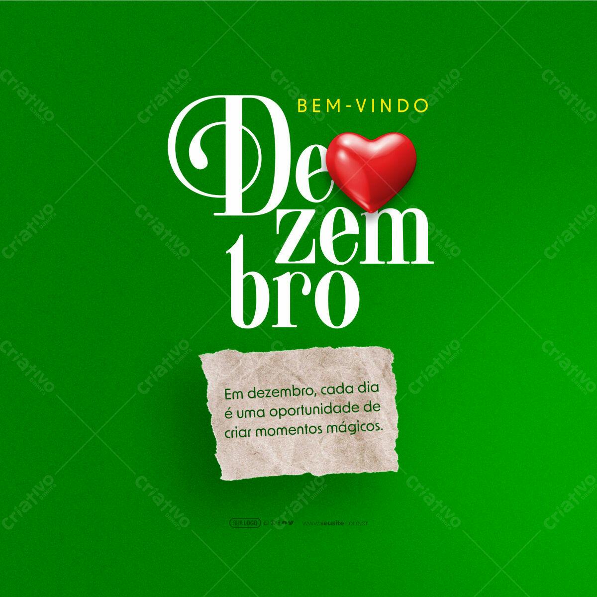 Postagem Boas Festas Dezembro PSD Editável