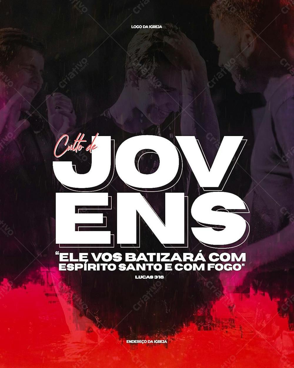 Flyer Editável Culto De Jovens