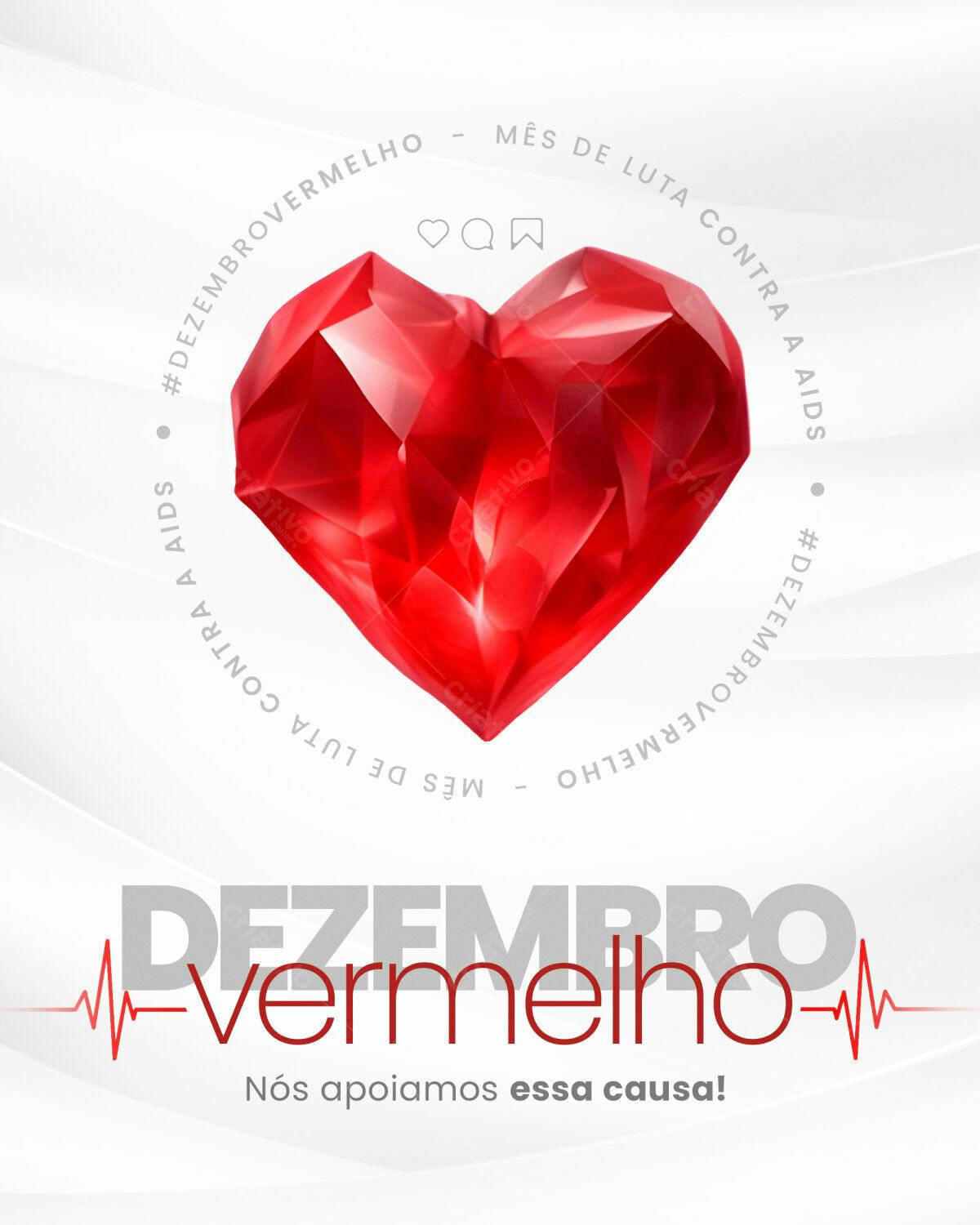 Flyer Dezembro Vermelho PSD Editável