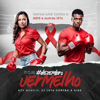 Dezembro vermelho mês de combate contra o hiv/aids 14