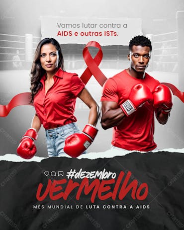 Dezembro vermelho mês de combate contra o hiv/aids 14r