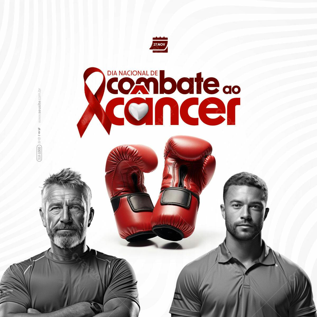 Post para Dia Nacional de Combate ao Câncer PSD Editável