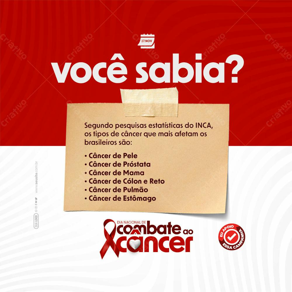 Feed   Dia Nacional De Combate Ao Câncer   Você Sabia