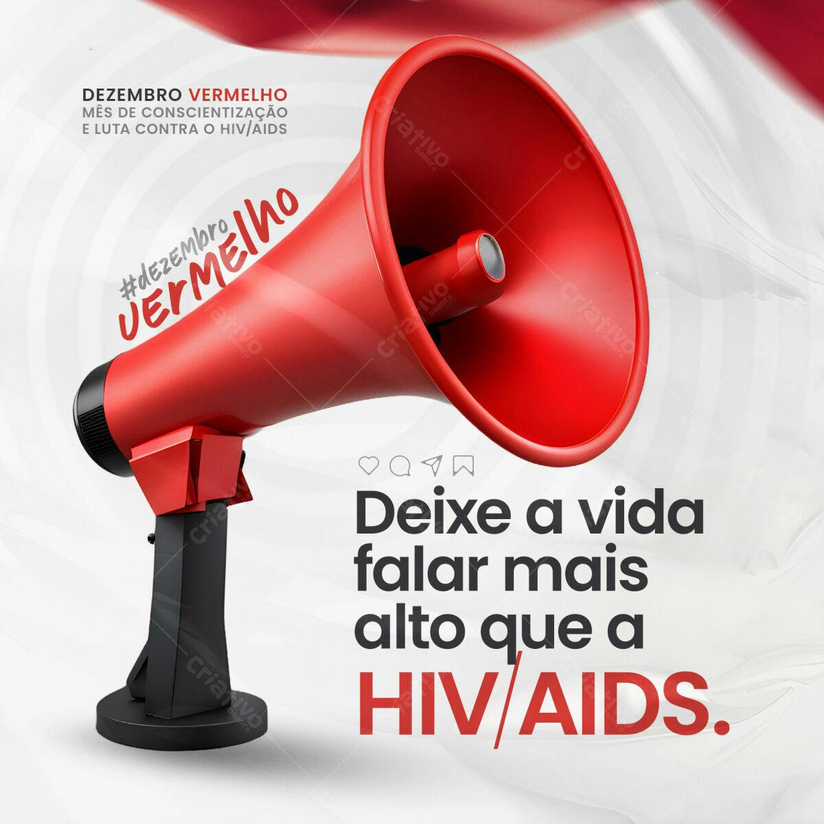 Flyer Dezembro Vermelho PSD Editável