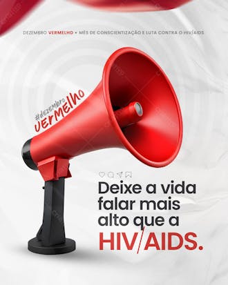 Dezembro vermelho mês de combate contra o hiv/aids 15r