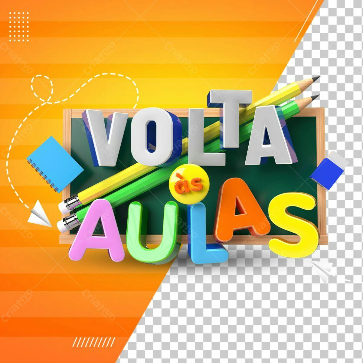 Banner Volta às Aulas PSD Editável