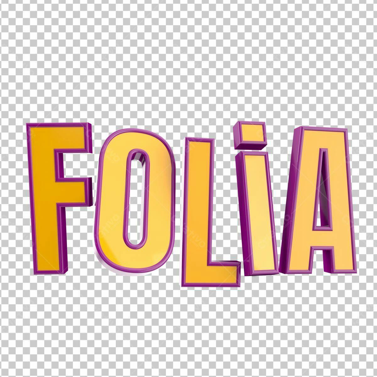 Título para Folia de Carnaval PSD Editável