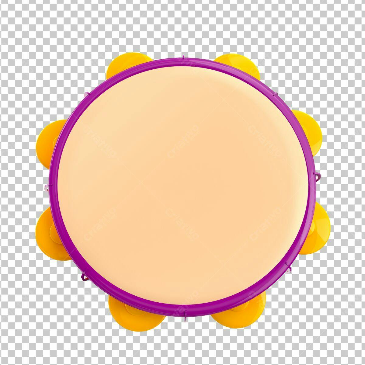 Template Tamborim Psd Editável para Festa Infantil