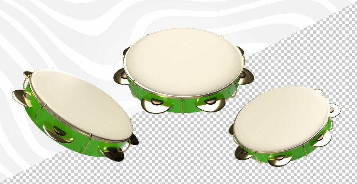 Panfleto para Festa Junina com Pandero Verde PSD Editável