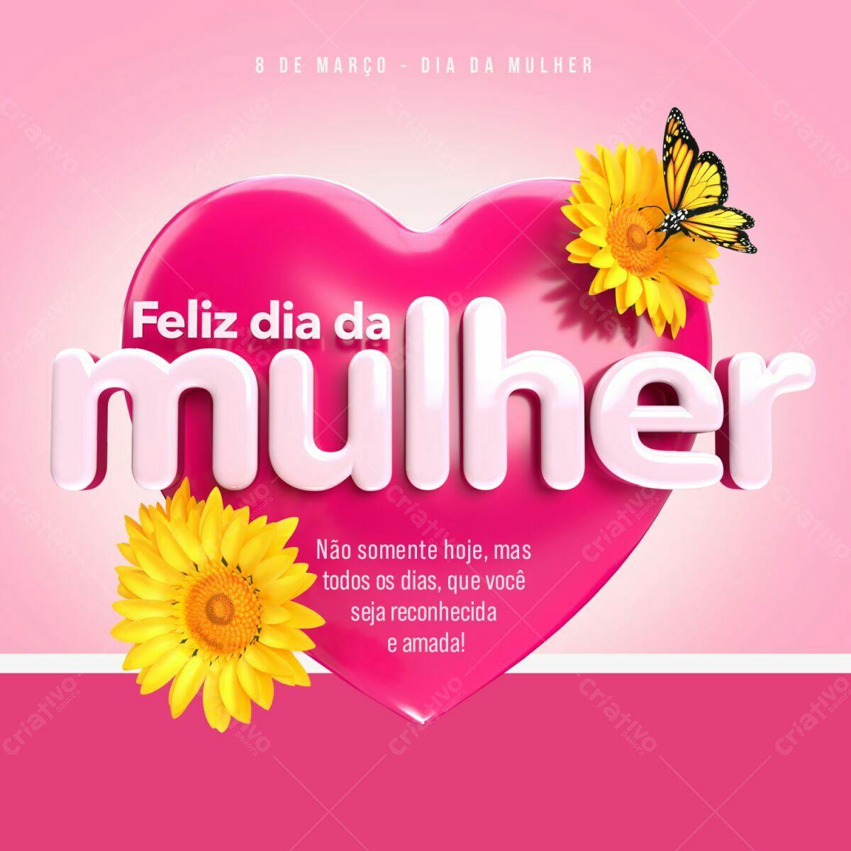 Postagem Dia da Mulher PSD Editável
