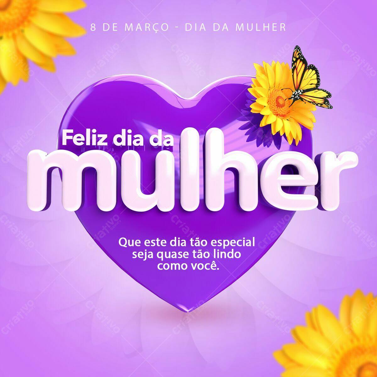 Postagem Dia da Mulher PSD Editável