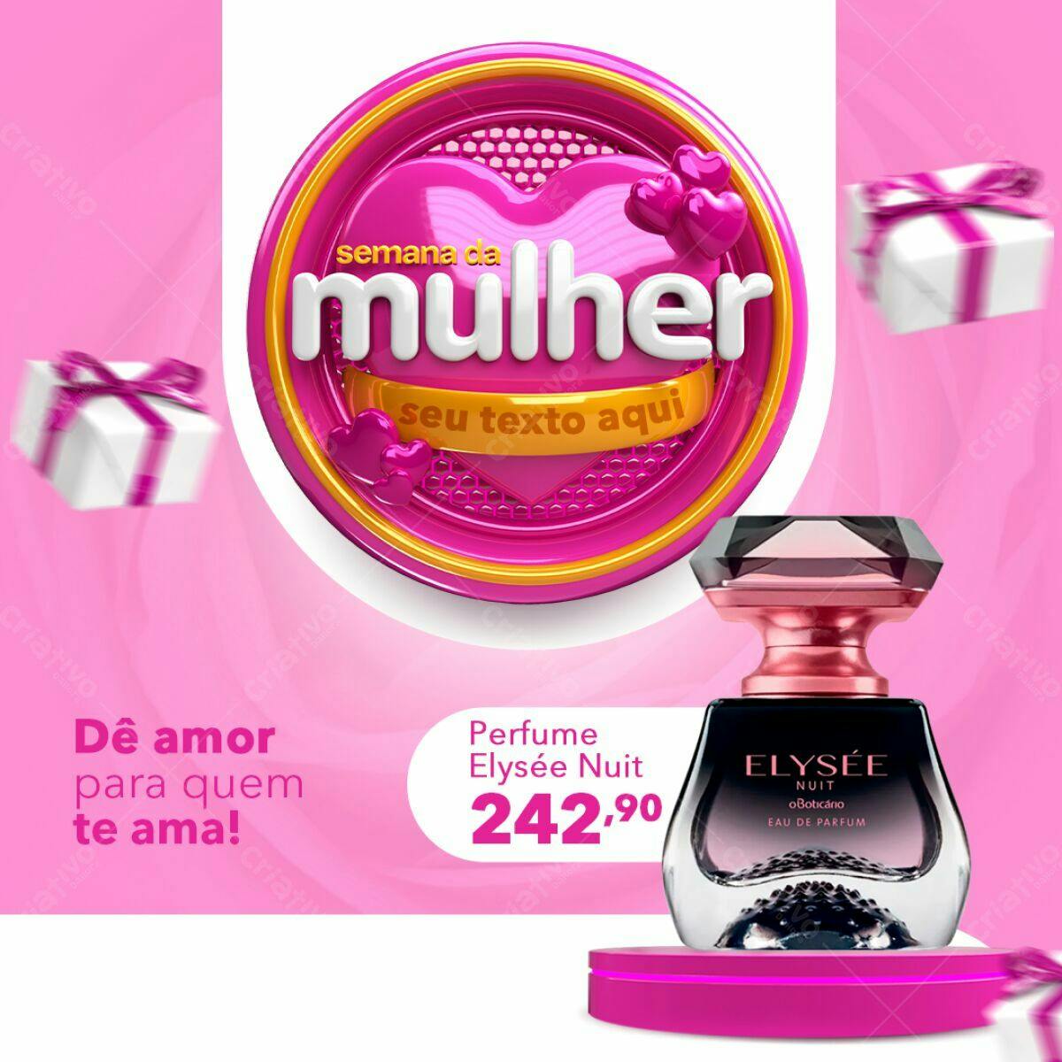 Banner Dia Internacional da Mulher PSD Editável