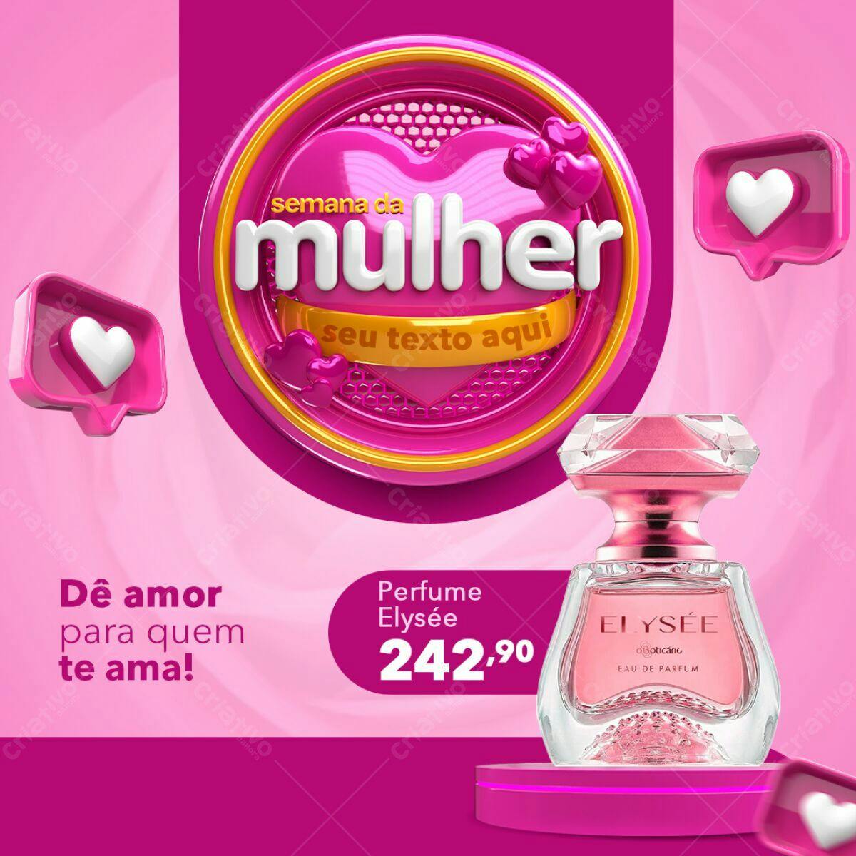 Banner Semana da Mulher PSD Editável