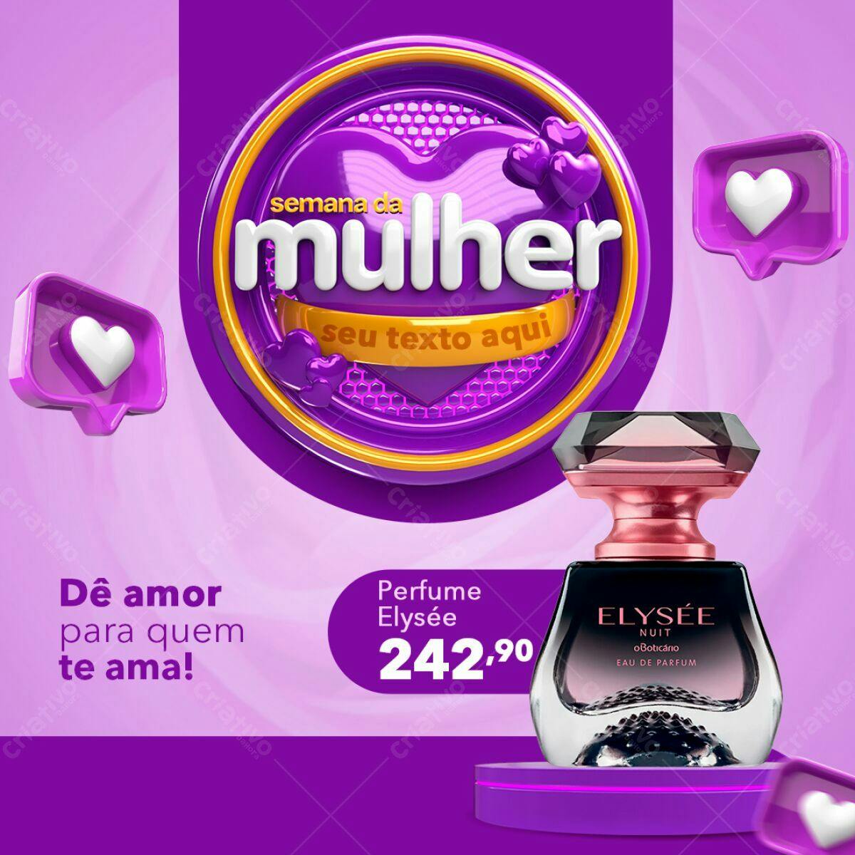 Banner Semana da Mulher PSD Editável