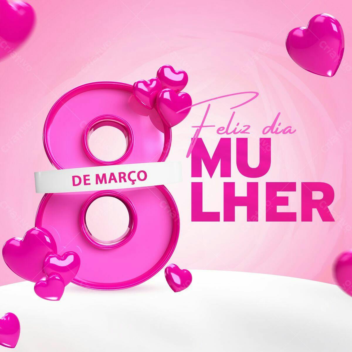Post para o Dia Internacional da Mulher PSD Editável