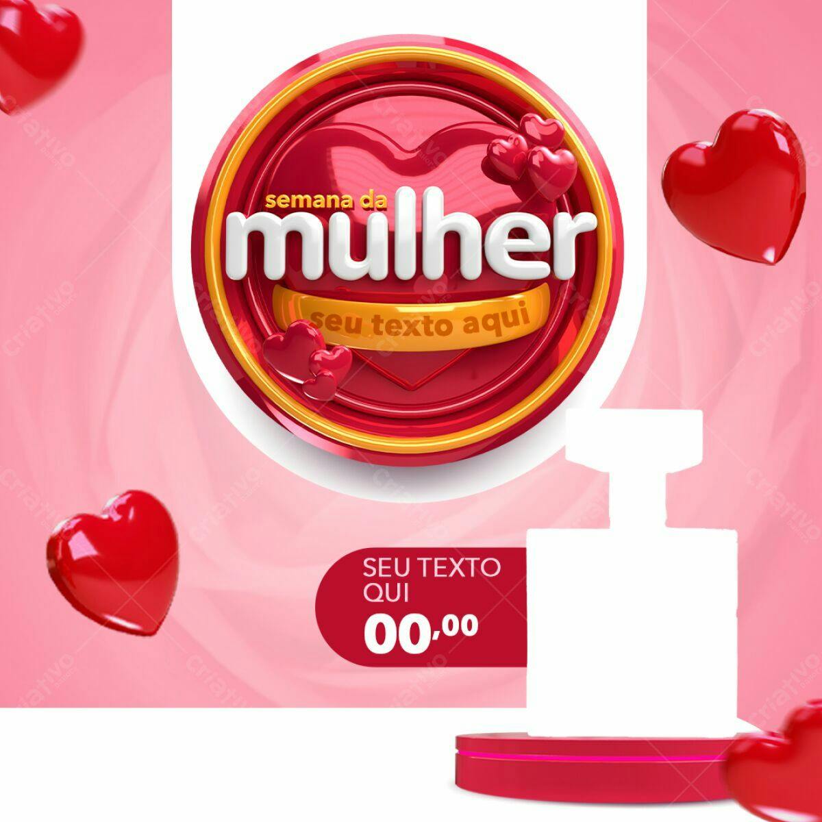 Flyer Semana da Mulher PSD Editável