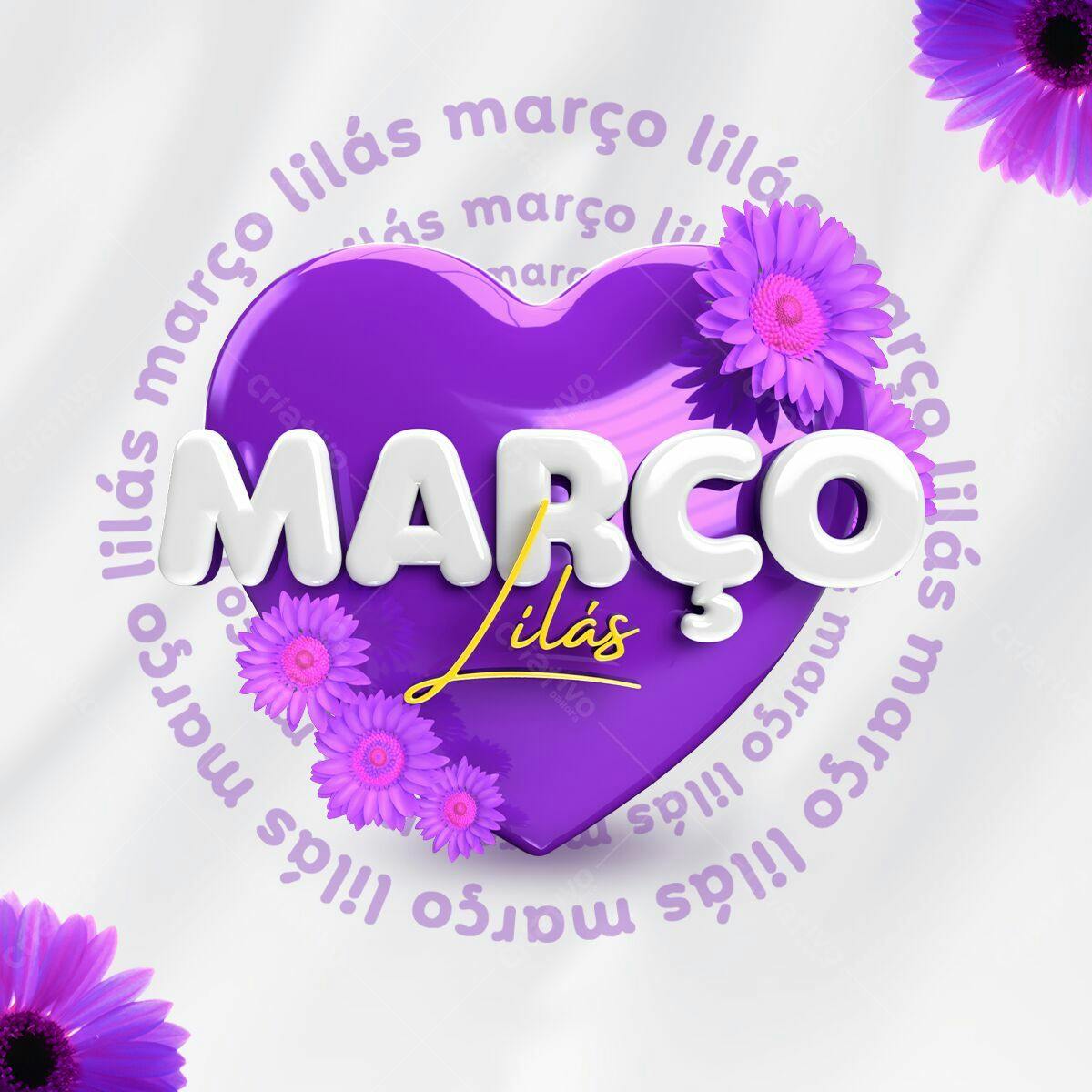 Arte para o Dia da Mulher PSD Editável