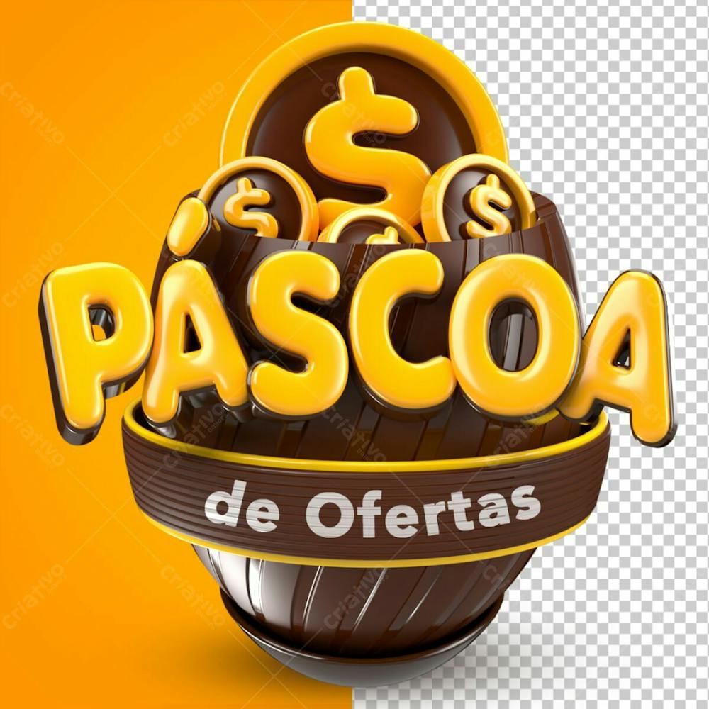 Páscoa De Ofertas Selo 3D