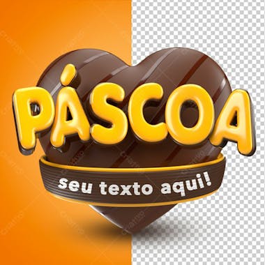 Páscoa selo 3d