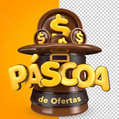 Páscoa selo 3d