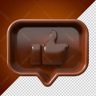 Like de chocolate páscoa 3d