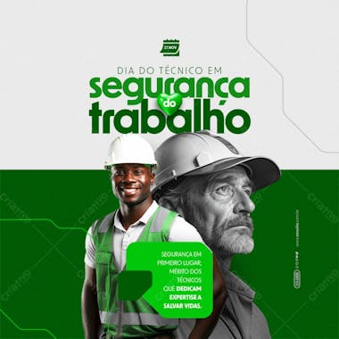 Feed dia do técnico de segurança no trabalho dedicam expertise a salvar vidas