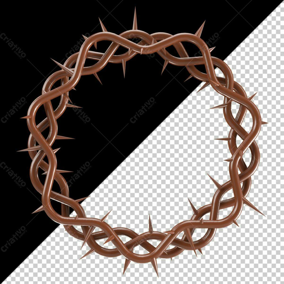 Coroa de Espinhos para Semana Santa PSD Editável