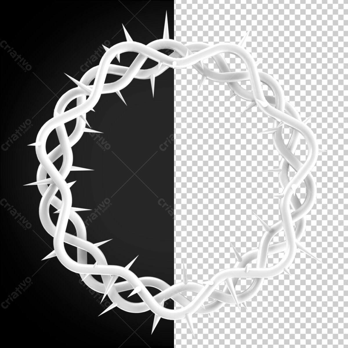 Coroa de Espinhos PSD Editável para Semana Santa