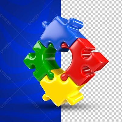 Abril Azul Quebra Cabeça