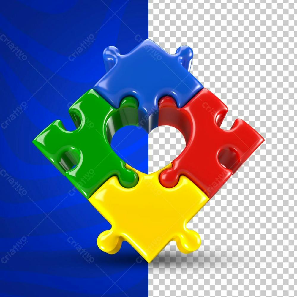 Abril Azul Quebra Cabeça