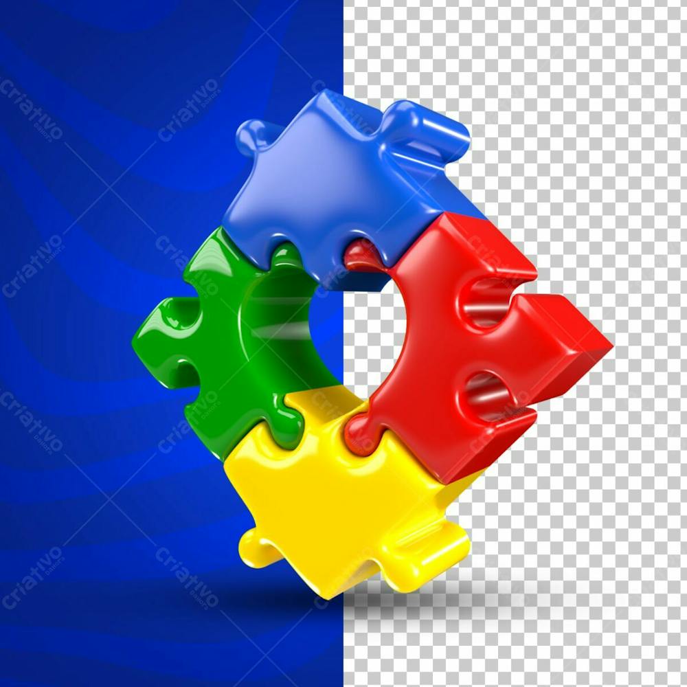 Abril Azul Quebra Cabeça