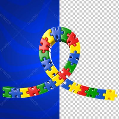 Abril Azul Quebra Cabeça