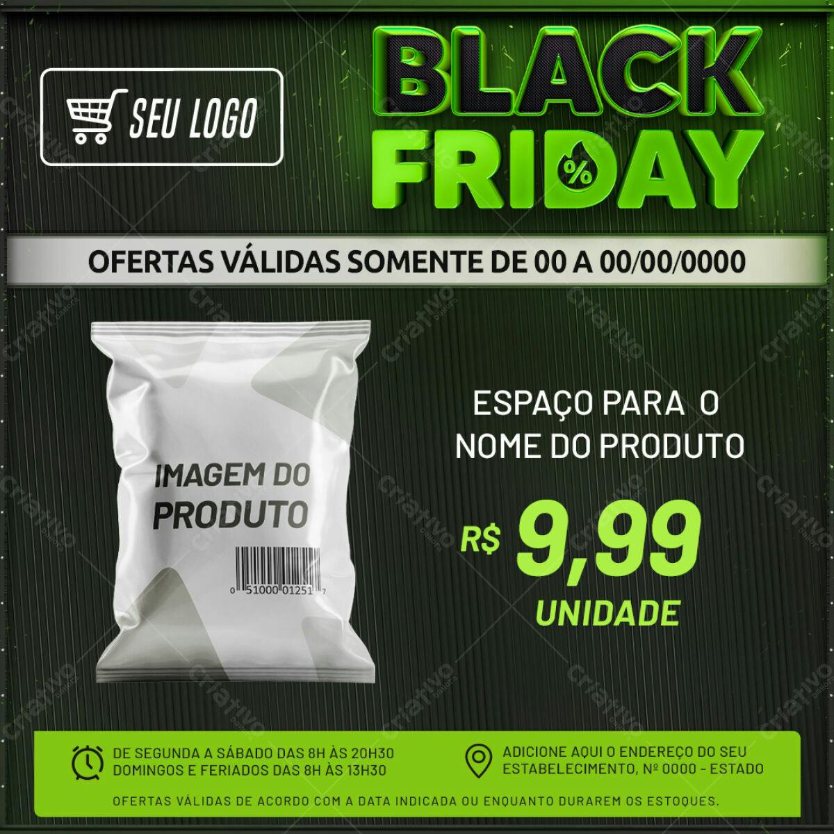 Flyer Black Friday PSD Editável