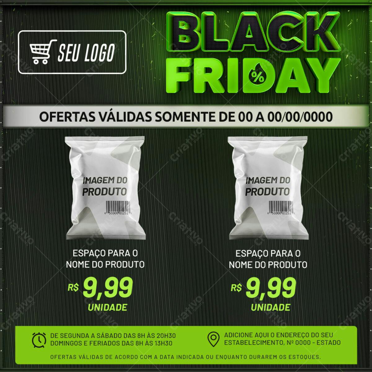 Flyer Black Friday PSD Editável