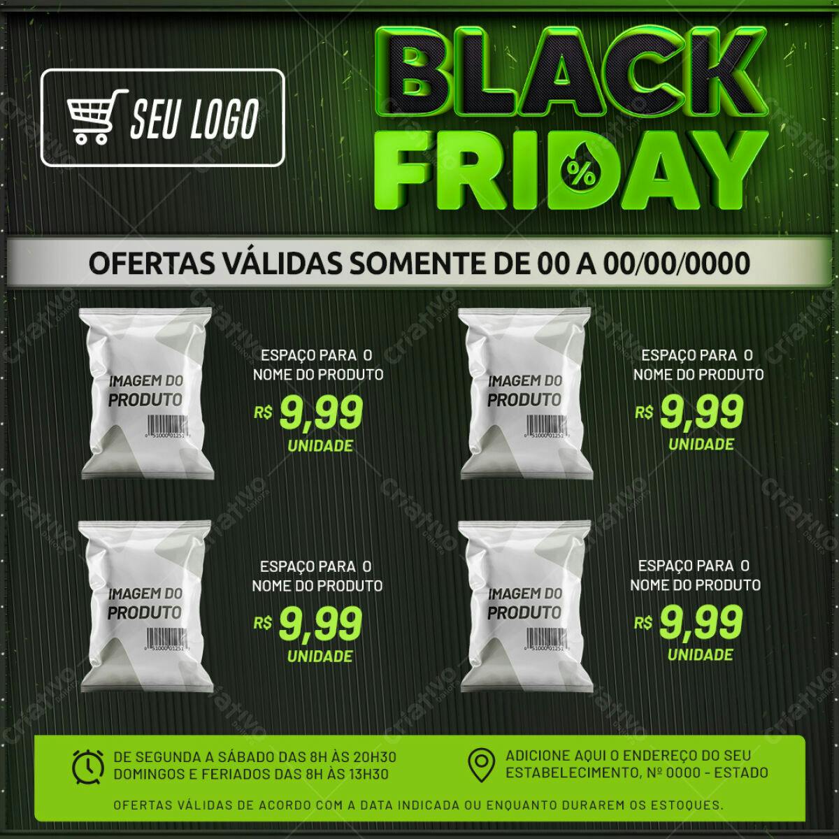 Flyer Black Friday PSD Editável