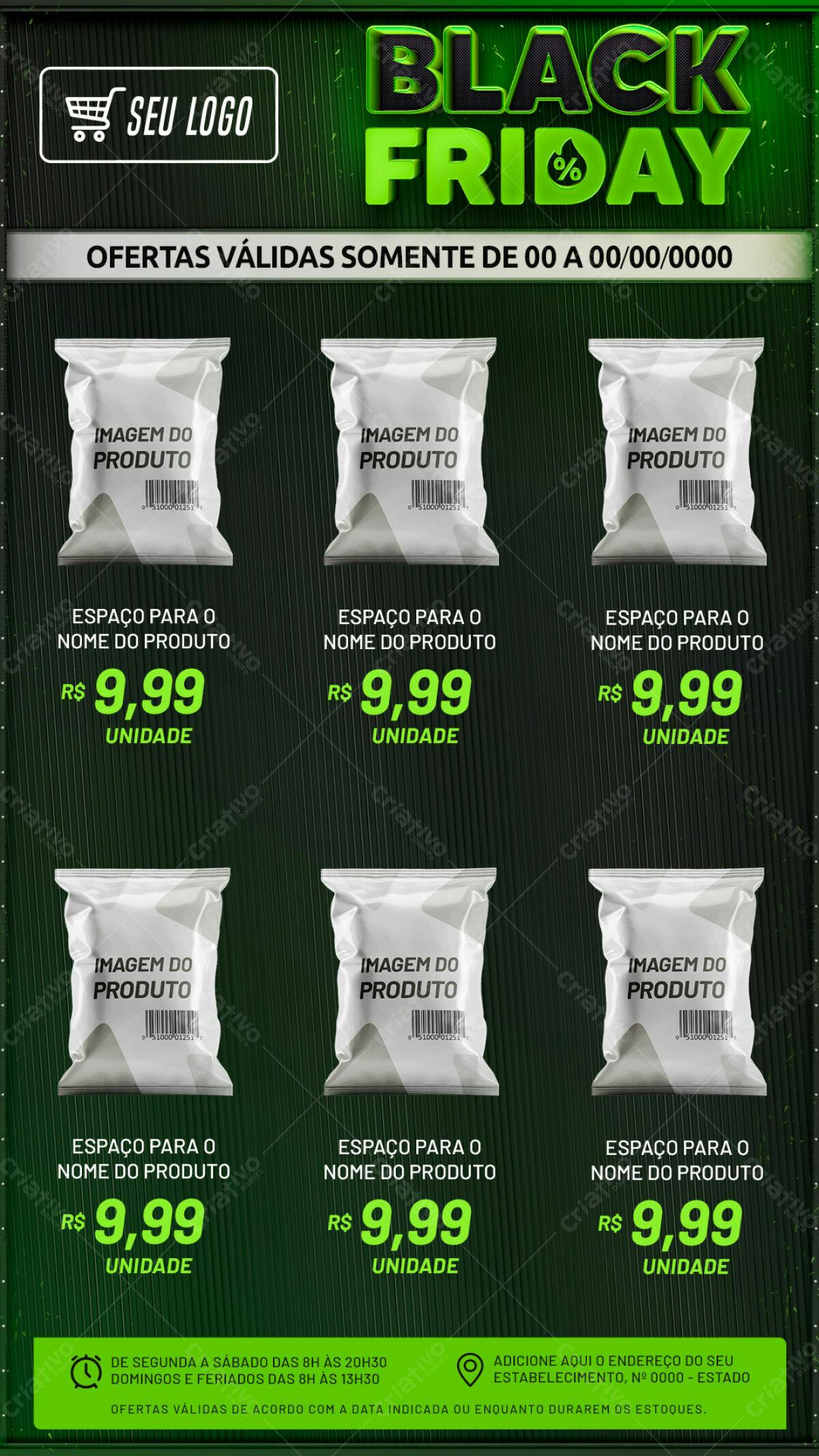 Flyer Black Friday PSD Editável