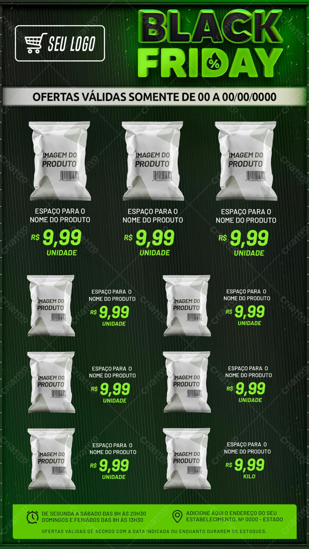 Flyer Black Friday PSD Editável