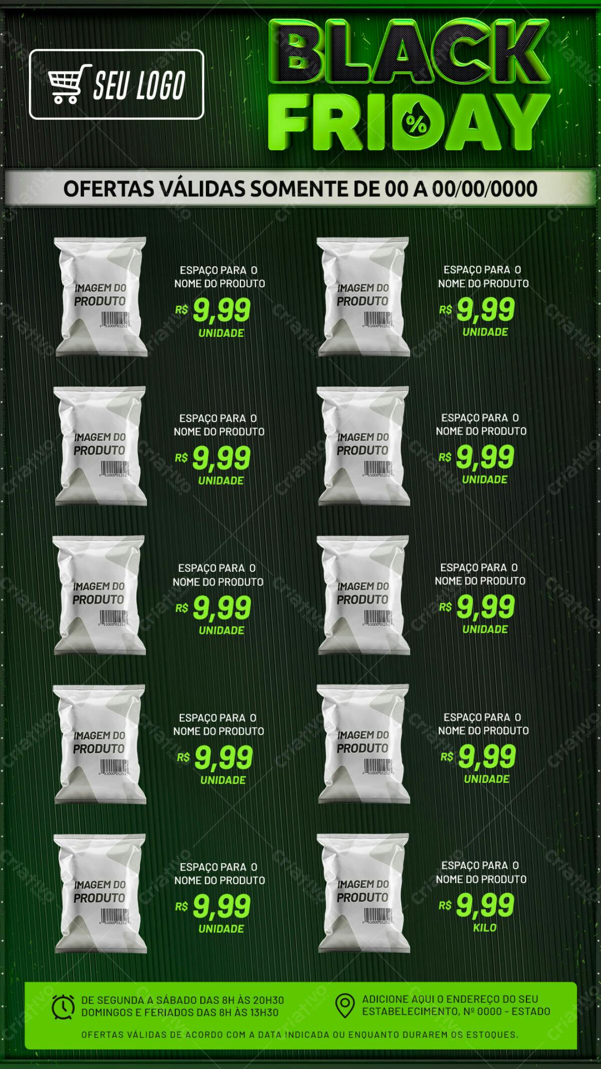 Flyer Black Friday PSD Editável