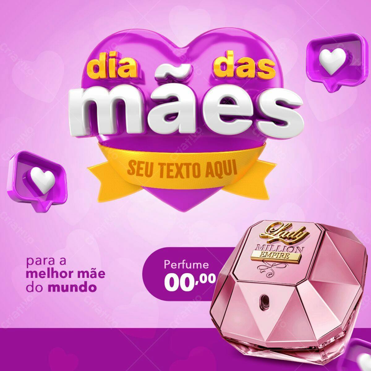 Flyer Dia das Mães com Perfume PSD Editável