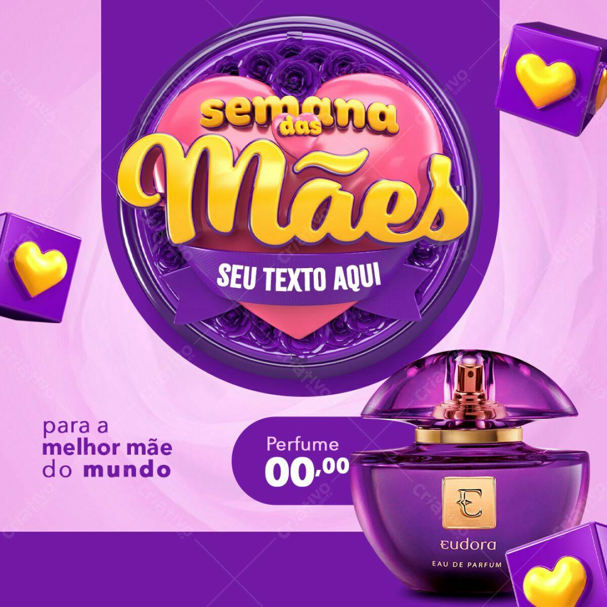 Flyer para a Semana das Mães PSD Editável