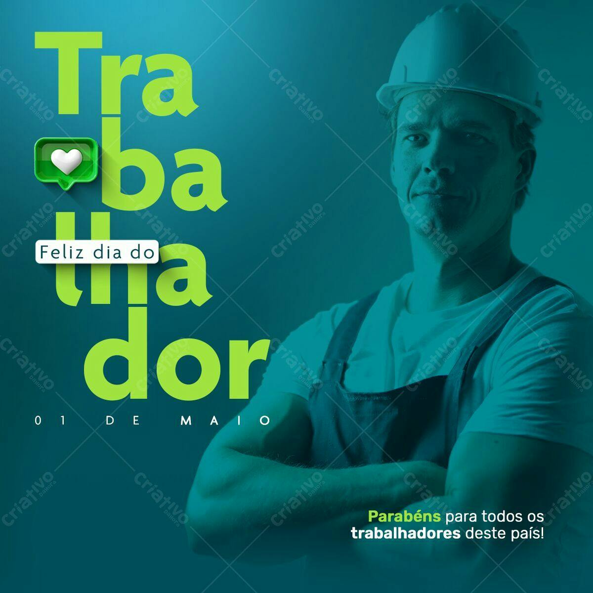 Postagem Dia do Trabalhador PSD Editável