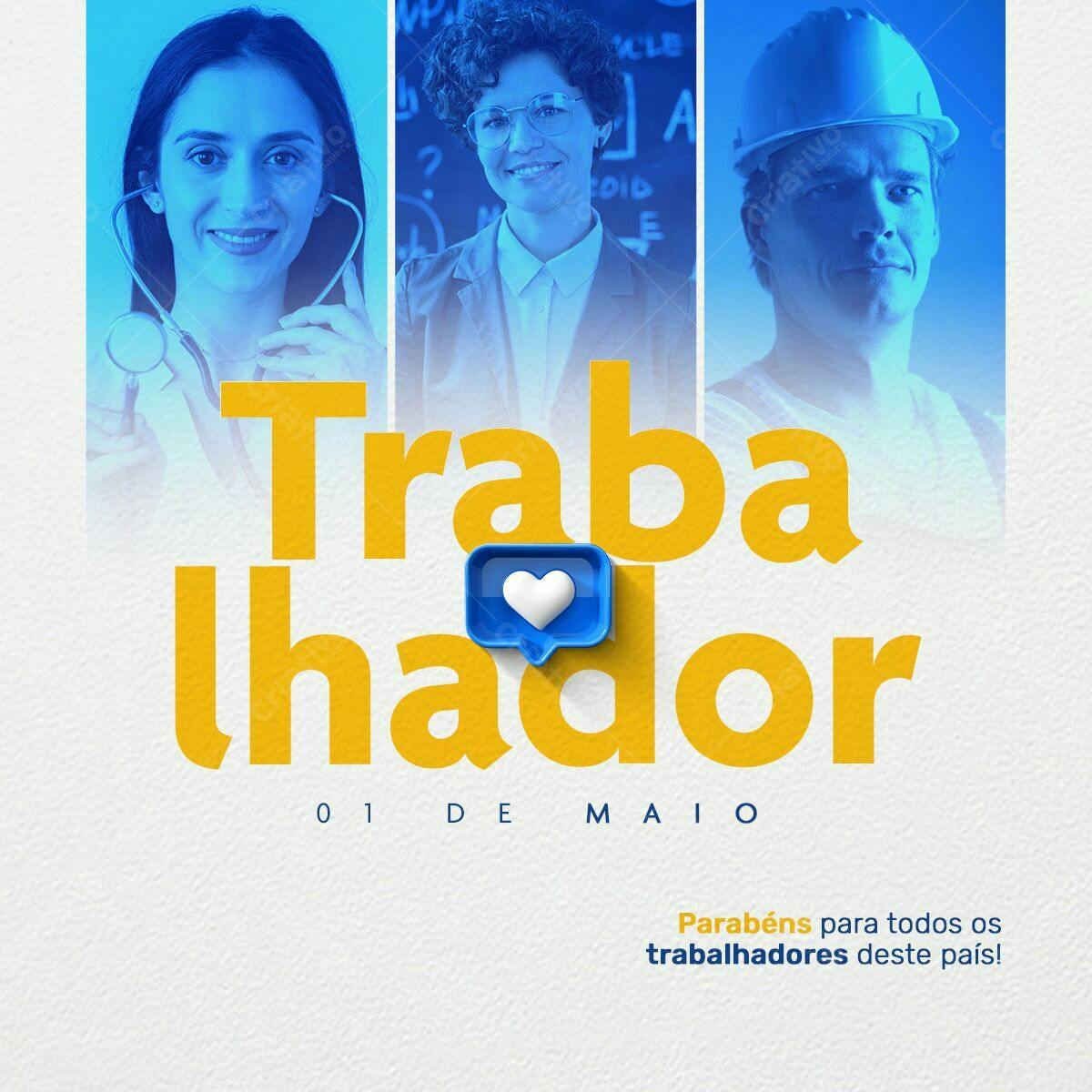 Postagem Dia do Trabalhador PSD Editável
