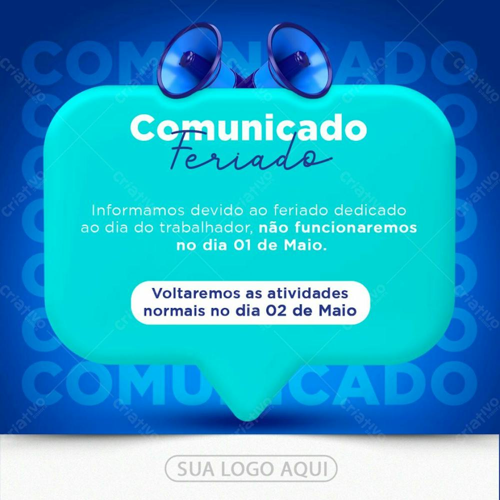 Dia Do Trabalhador Comunicado