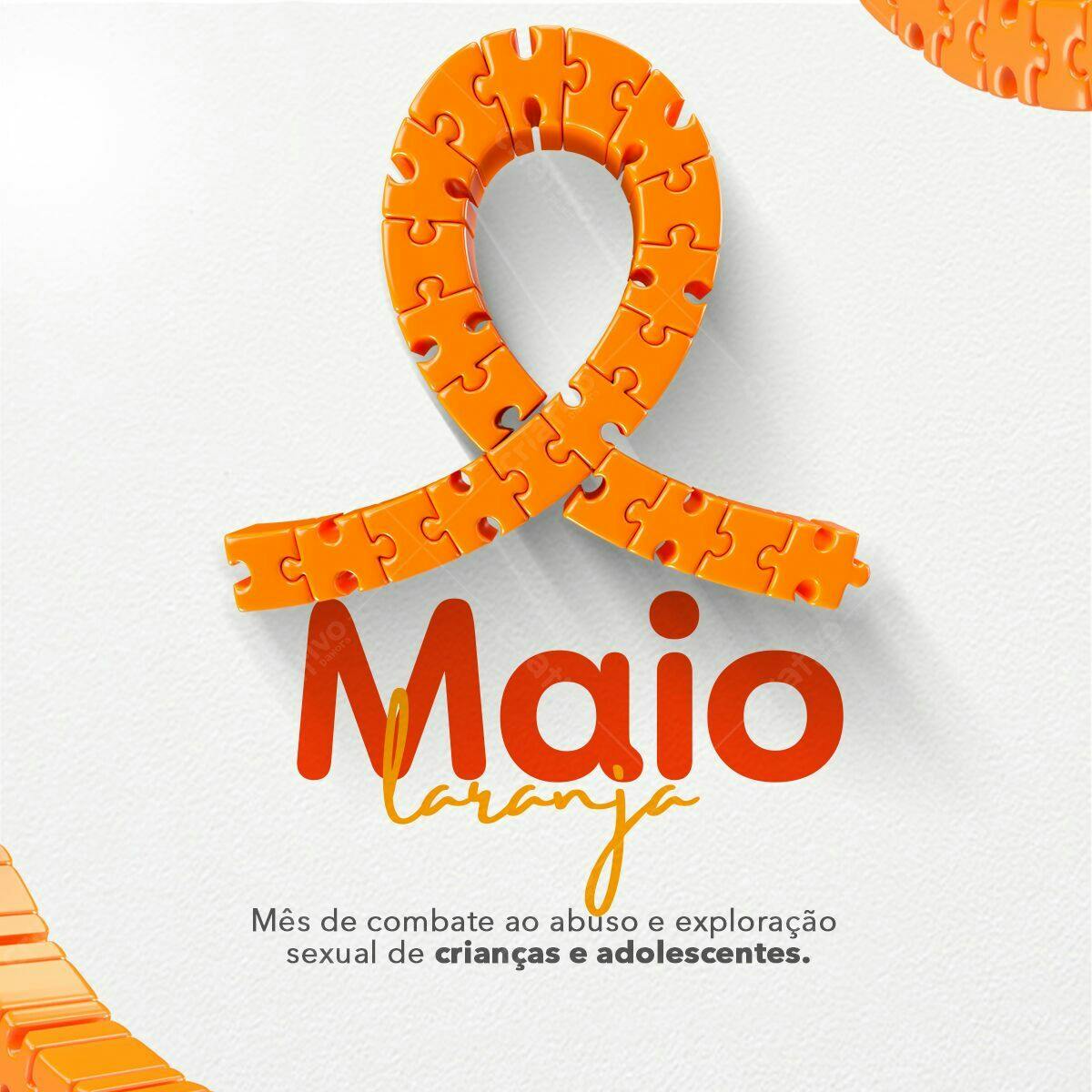 Imagem Maio Laranja PSD Editável