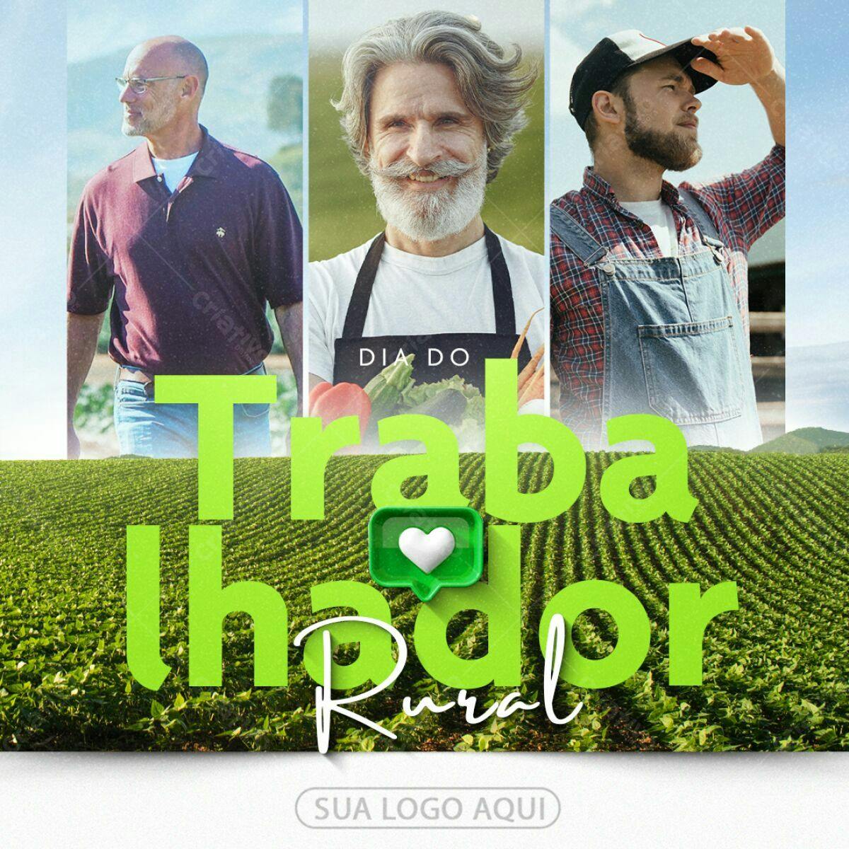 Postagem Dia do Trabalhador Rural PSD Editável