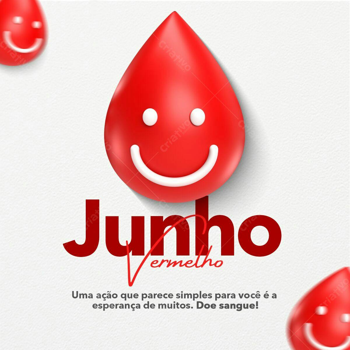 Post para Junho Vermelho PSD Editável