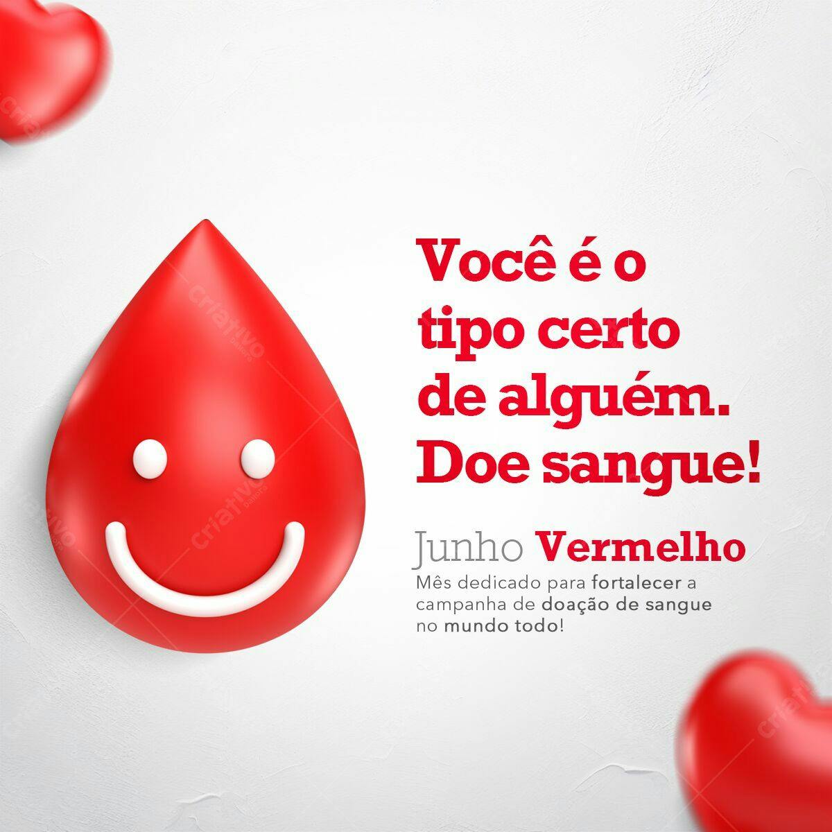 Post para Junho Vermelho PSD Editável