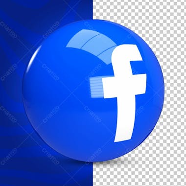 Facebook elemento 3d para composição psd